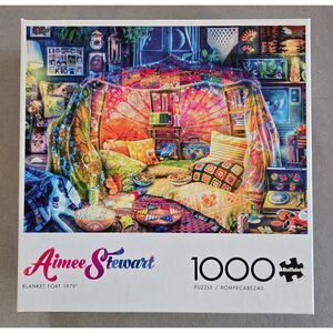 Buffalo Games Blanket Fort 1979 1000 pc Aimee Stewart Complete Puzzle 2022 Dog